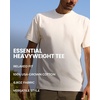 image:imageHeavyweight T Shirts for Men Boxy Oversized 100 Cotton Thick Tees S3XLLight Olive