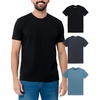 image:imageMens T Shirts Soft Cotton Crew Neck Athletic Fit Casual Tees S4XL3pack BlackCharcoalIndigo