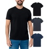 image:imageMens T Shirts Soft Cotton Crew Neck Athletic Fit Casual Tees S4XL3pack BlackCharcoalNavy