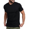 image:imageMens T Shirts Soft Cotton Crew Neck Athletic Fit Casual Tees S4XLBlack
