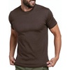 image:imageMens T Shirts Soft Cotton Crew Neck Athletic Fit Casual Tees S4XLBrown Heather