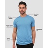 image:imageMens T Shirts Soft Cotton Crew Neck Athletic Fit Casual Tees S4XLColumbia Blue Heather