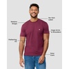 image:imageMens T Shirts Soft Cotton Crew Neck Athletic Fit Casual Tees S4XLMaroon Heather