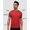 image:imageMens T Shirts Soft Cotton Crew Neck Athletic Fit Casual Tees S4XLRed Heather