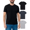 image:imageMens T Shirts Soft Cotton Crew Neck Athletic Fit Casual Tees S4XL3pack BlackCharcoalGrey
