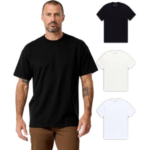 image:imageHeavyweight T Shirts for Men Boxy Oversized 100 Cotton Thick Tees S3XLBlackBoneWhite