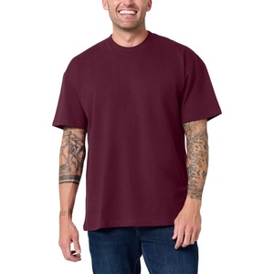 image:imageHeavyweight T Shirts for Men Boxy Oversized 100 Cotton Thick Tees S3XLMaroon