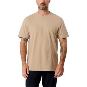 image:imageHeavyweight T Shirts for Men Boxy Oversized 100 Cotton Thick Tees S3XLTan