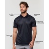image:imageDri Fit Polo Shirts for Men Moisture Wicking Quick Dry Golf Polo S4XLBlack Dots  Nologo