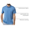 image:imageDri Fit Polo Shirts for Men Moisture Wicking Quick Dry Golf Polo S4XLBlue  Nologo