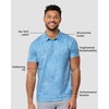 image:imageDri Fit Polo Shirts for Men Moisture Wicking Quick Dry Golf Polo S4XLBlue Palm Tree  Nologo