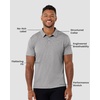 image:imageDri Fit Polo Shirts for Men Moisture Wicking Quick Dry Golf Polo S4XLGrey  Nologo
