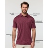 image:imageDri Fit Polo Shirts for Men Moisture Wicking Quick Dry Golf Polo S4XLMaroon  Nologo