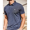image:imageDri Fit Polo Shirts for Men Moisture Wicking Quick Dry Golf Polo S4XLNavy  Logo