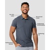 image:imageDri Fit Polo Shirts for Men Moisture Wicking Quick Dry Golf Polo S4XLNavy Dots  Nologo