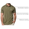 image:imageDri Fit Polo Shirts for Men Moisture Wicking Quick Dry Golf Polo S4XLOlive Green  Logo