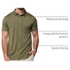 image:imageDri Fit Polo Shirts for Men Moisture Wicking Quick Dry Golf Polo S4XLOlive Green  Nologo