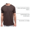 image:imageHenley Shirts for Men Short Sleeve Casual Fitted 3 Button Crew S4XLBrown  Nologo