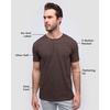 image:imageHenley Shirts for Men Short Sleeve Casual Fitted 3 Button Crew S4XLBrown  Nologo