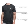 image:imageHenley Shirts for Men Short Sleeve Casual Fitted 3 Button Crew S4XLCharcoal  Logo