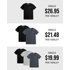 image:imageHenley Shirts for Men Short Sleeve Casual Fitted 3 Button Crew S4XLCharcoal  Logo