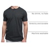 image:imageHenley Shirts for Men Short Sleeve Casual Fitted 3 Button Crew S4XLCharcoal  Nologo