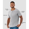 image:imageHenley Shirts for Men Short Sleeve Casual Fitted 3 Button Crew S4XLGrey  Nologo