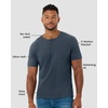 image:imageHenley Shirts for Men Short Sleeve Casual Fitted 3 Button Crew S4XLNavy  Nologo