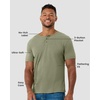 image:imageHenley Shirts for Men Short Sleeve Casual Fitted 3 Button Crew S4XLOlive Green  Logo