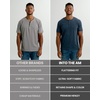 image:imageHenley Shirts for Men Short Sleeve Casual Fitted 3 Button Crew S4XLWhite  Logo