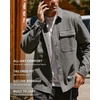 image:imageINTO THE AM Shirt Jackets for Men Casual Twill Shacket Button Up Fall S4XLBrown