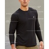 image:imageLong Sleeve Workout Shirts for Men Dri Fit Quick Dry Gym Tees S4XLCharcoal  Logo
