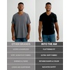image:imageMens VNeck TShirt Fitted Short Sleeve Soft Cotton Vneck Tees S2XLBlackCharcoalMaroon