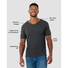 image:imageMens VNeck TShirt Fitted Short Sleeve Soft Cotton Vneck Tees S2XLCharcoal