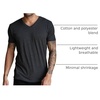 image:imageMens VNeck TShirt Fitted Short Sleeve Soft Cotton Vneck Tees S2XLCharcoal