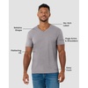 image:imageMens VNeck TShirt Fitted Short Sleeve Soft Cotton Vneck Tees S2XLGrey