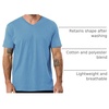 image:imageMens VNeck TShirt Fitted Short Sleeve Soft Cotton Vneck Tees S2XLHeather Columbia Blue