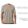 image:imageMens VNeck TShirt Fitted Short Sleeve Soft Cotton Vneck Tees S2XLHeather Tan