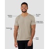 image:imageMens VNeck TShirt Fitted Short Sleeve Soft Cotton Vneck Tees S2XLHeather Tan