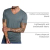 image:imageMens VNeck TShirt Fitted Short Sleeve Soft Cotton Vneck Tees S2XLIndigo