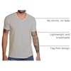 image:imageMens VNeck TShirt Fitted Short Sleeve Soft Cotton Vneck Tees S2XLIvory