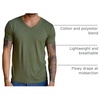 image:imageMens VNeck TShirt Fitted Short Sleeve Soft Cotton Vneck Tees S2XLOlive Green
