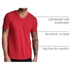 image:imageMens VNeck TShirt Fitted Short Sleeve Soft Cotton Vneck Tees S2XLRed
