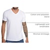 image:imageMens VNeck TShirt Fitted Short Sleeve Soft Cotton Vneck Tees S2XLWhite