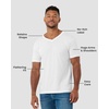 image:imageMens VNeck TShirt Fitted Short Sleeve Soft Cotton Vneck Tees S2XLWhiteWhiteWhite
