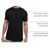 image:imagePocket T Shirts for Men Soft Cotton Crew Neck Fitted Casual Tees S4XLBlack  Nologo