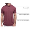 image:imagePolo Shirts for Men Soft Cotton Slim Fit Short Sleeve Collared S4XLMaroon  Nologo
