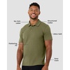 image:imagePolo Shirts for Men Soft Cotton Slim Fit Short Sleeve Collared S4XLOlive Green  Nologo