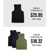 image:imageTank Tops for Men Soft Cotton Blend Sleeveless Muscle Tanks S2XLBlackCharcoalGreyIndigoOlive GreenWhite  Nologo