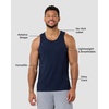image:imageTank Tops for Men Soft Cotton Blend Sleeveless Muscle Tanks S2XLNavy  Logo